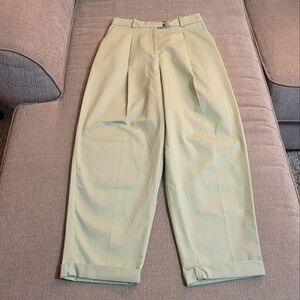 Topshop Light Green Minimalist Office Casual Work Pants Trousers Size 2